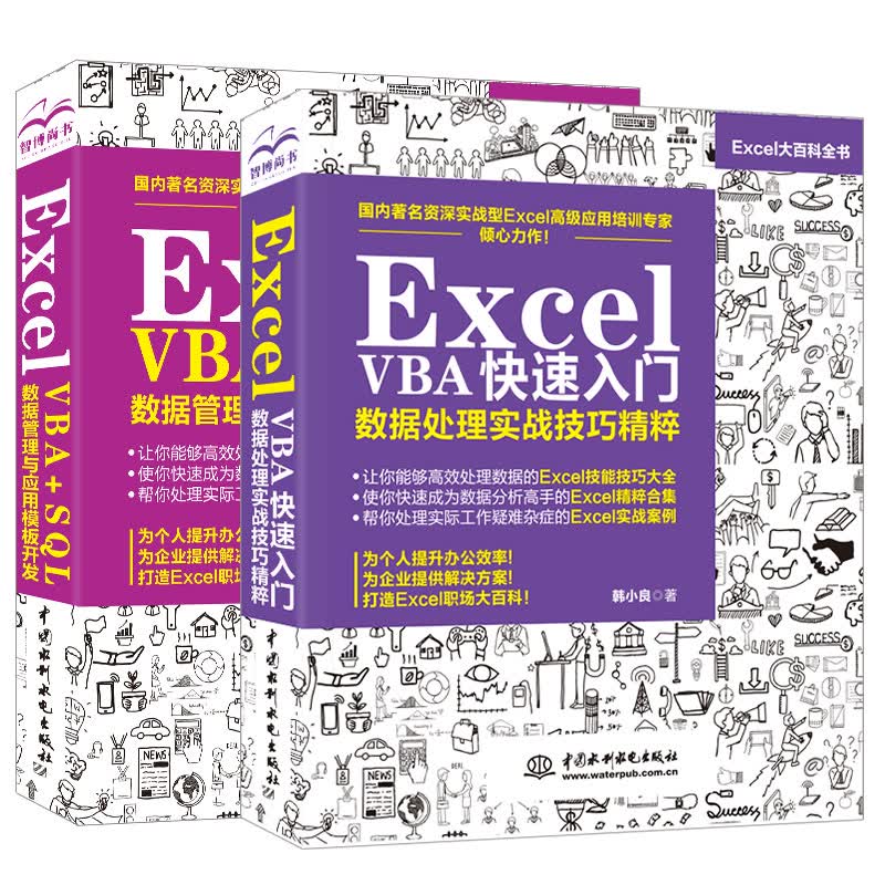 自动化数据分析：Excel VBA+SQL数据管理与应用系统开发（套装共2册） excel从入门到精通excel教程函数与公式excel数据处理与分析wps office