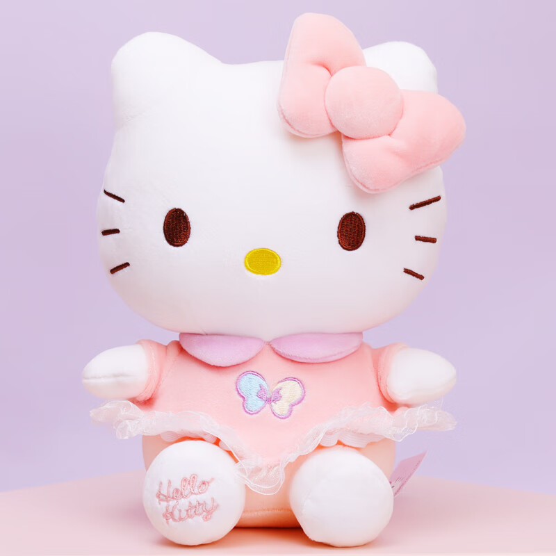 Hello Kitty正版凯蒂猫公仔玩偶毛绒玩具布娃娃靠垫抱枕 23cm裙装蝴蝶款属于什么档次？