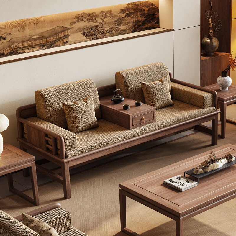 中式沙发哪款好？2025年这7款经典设计，舒适耐用，家居装修必备，让你的客厅瞬间高档-图片2