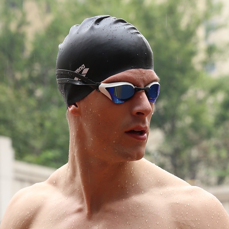 阿瑞娜（arena）泳镜进口专业竞赛高清防雾防水镀膜游泳眼镜男女士通用 蓝白镀膜【进口带镜盒】