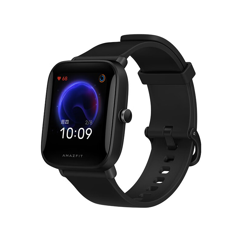 Amazfit 跃我 Pop Pro 炭黑 60+运动模式 50米防水 心率监测 GPS定位 时尚智能运动手表男女华米科技