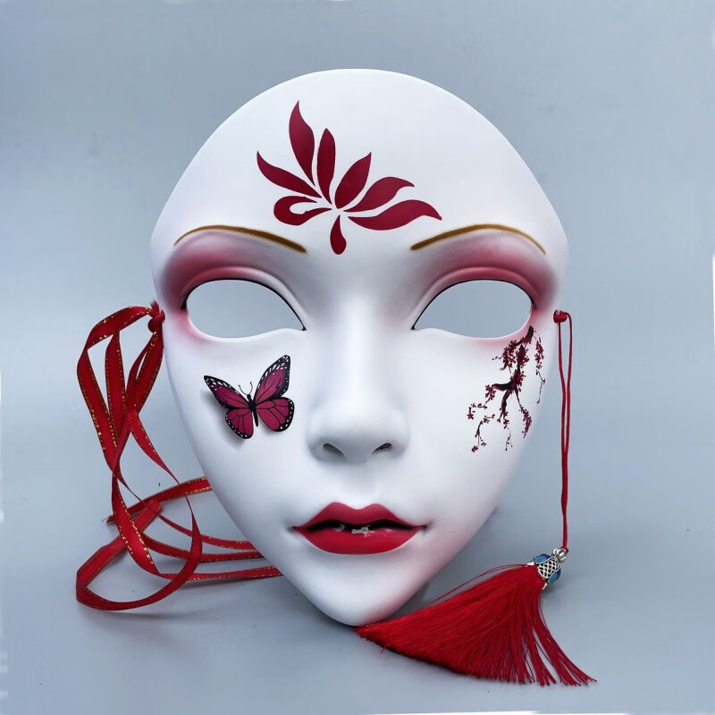 万物有灵全脸面具女古风动漫脸网红国风美人面饰汉服面罩配饰道具