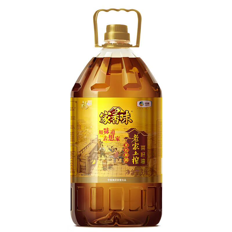 家香味 老家土榨菜籽油（非转基因）3L 食用油 中粮福临门出品