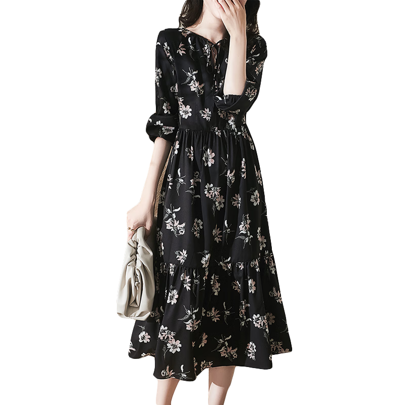 ɯ�ݶ��޴���Ůװ2024��װ�¿���Ů���ڶ������г�����mmѩ������ȹ18437 ��ɫ 3XL����140-160�ﴩ��