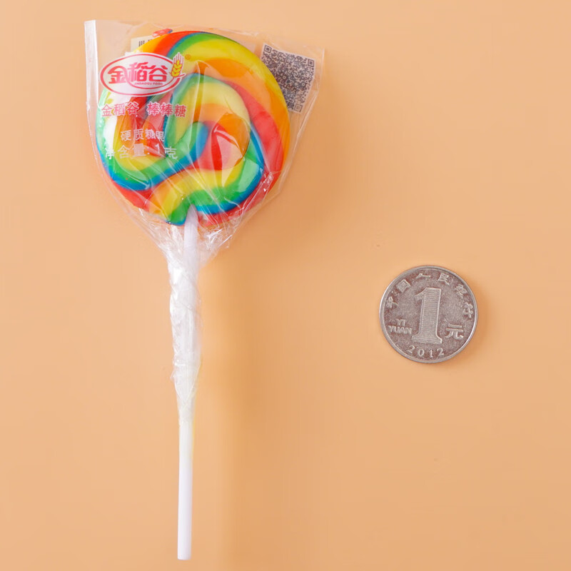 板糖棒棒糖17g支100日式高颜值创意节日礼物糖果 17g*10支(五彩圆形)