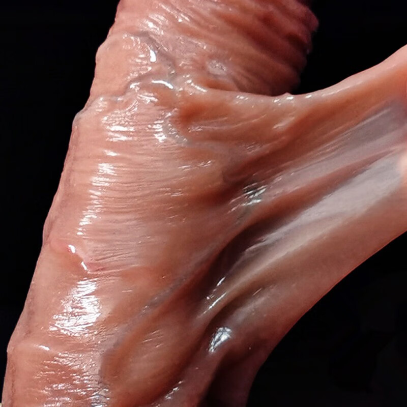 柔软液态硅胶双层手动可套皮仿真阳具假阳器具女用夫妻女性玩具性