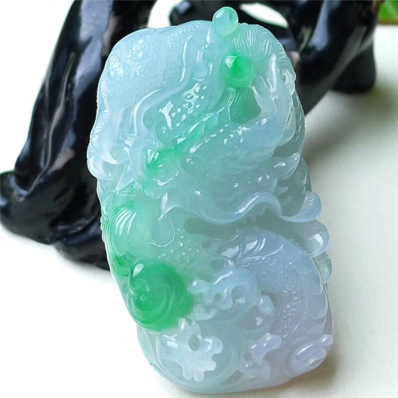 辉客映上翡翠吊坠飘花缅甸老坑a货翡翠玉石雕刻玉石吊坠 关注店铺选