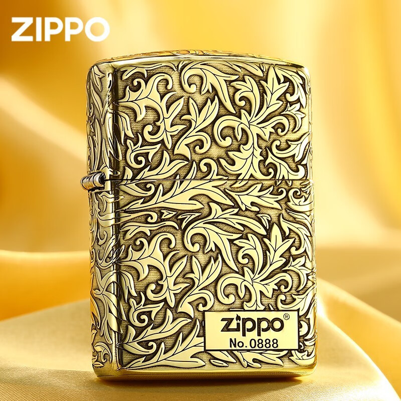 zippo之宝煤油打火机 限量编号幸运唐草 盔甲蚀刻5面唐草纹 男士礼品