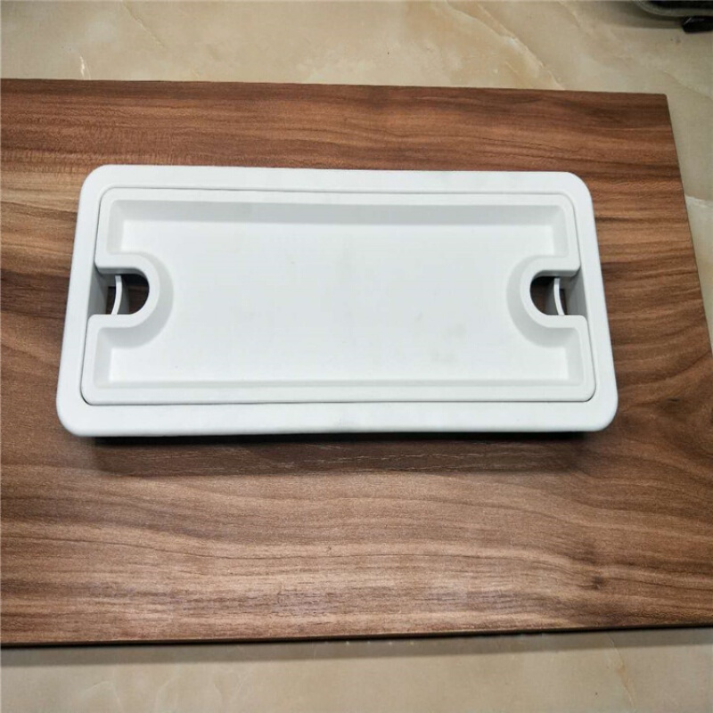 装86面板线盒桌底吊线槽桌子走线槽办公桌面插座线的 过线盒白色面板