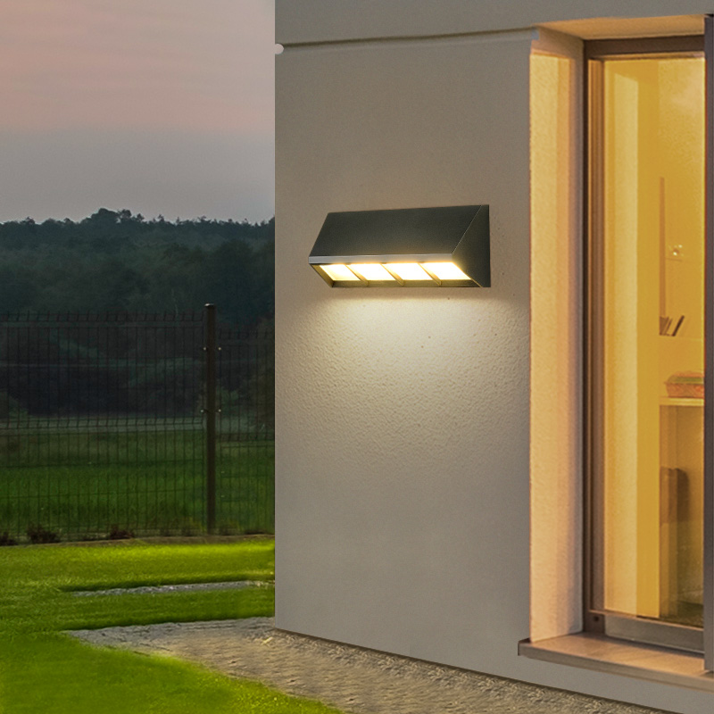 广义 户外壁灯阳台灯高亮度防水现代简约家用壁灯楼梯过道灯室外门灯