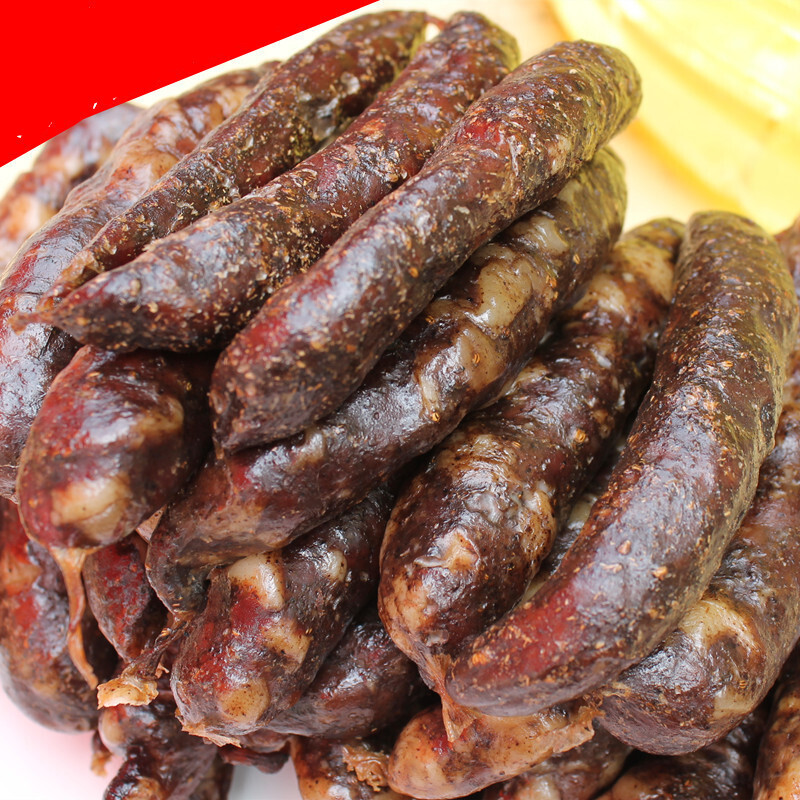 虎钢馋【五花肉香肠】500g山东小吃淄博博山蛟龙香肠特产 五香味