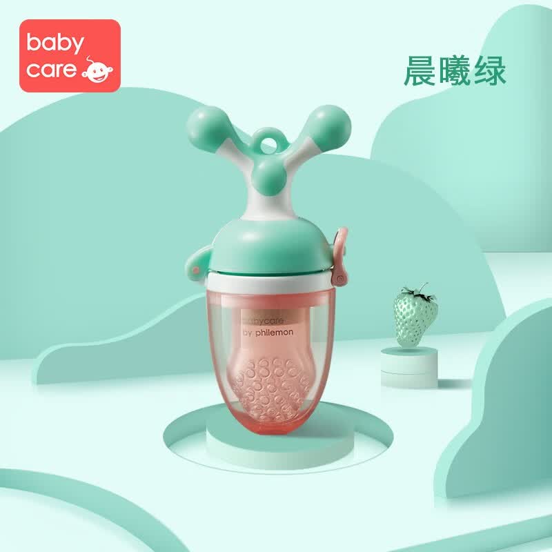 babycare 咬咬乐 婴儿牙胶磨牙 宝宝果蔬辅食器 安抚咬咬袋 晨曦绿-推进式怎么看?