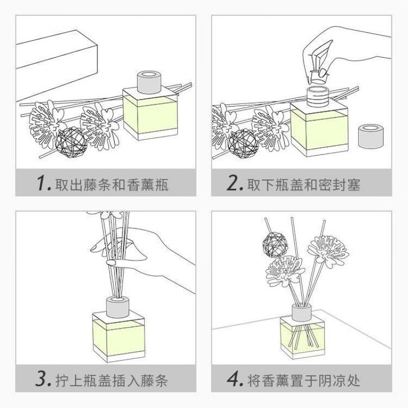 37805-货浩多 直销空气清新剂家用卧室内空气香薰精油厕所除臭香水香薰【库存不多部分香味随机发货,介意慎拍】 50ML香薰-1瓶 挂花-(法国原料)-详情图