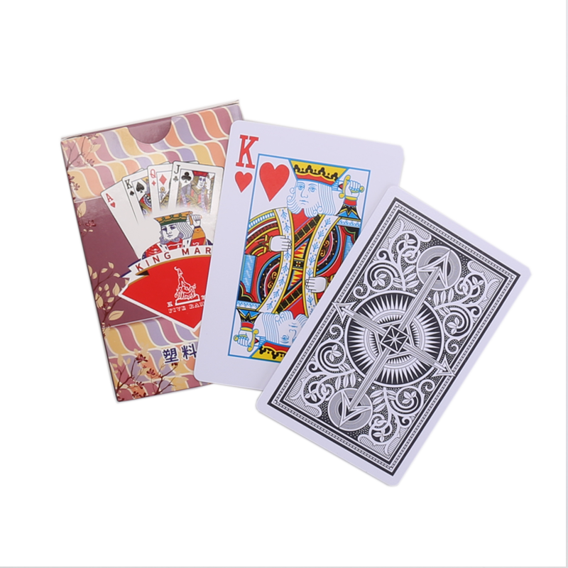 五羊塑料扑克牌创意桥牌pvc防水可水洗磨砂扑克塑料牌批发 823复古灰