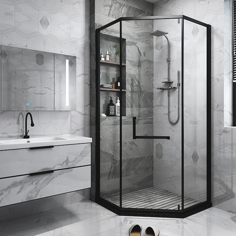 仁聚益定制适用整体淋浴房洗澡隔断玻璃门浴室干湿分离卫生间浴屏定制
