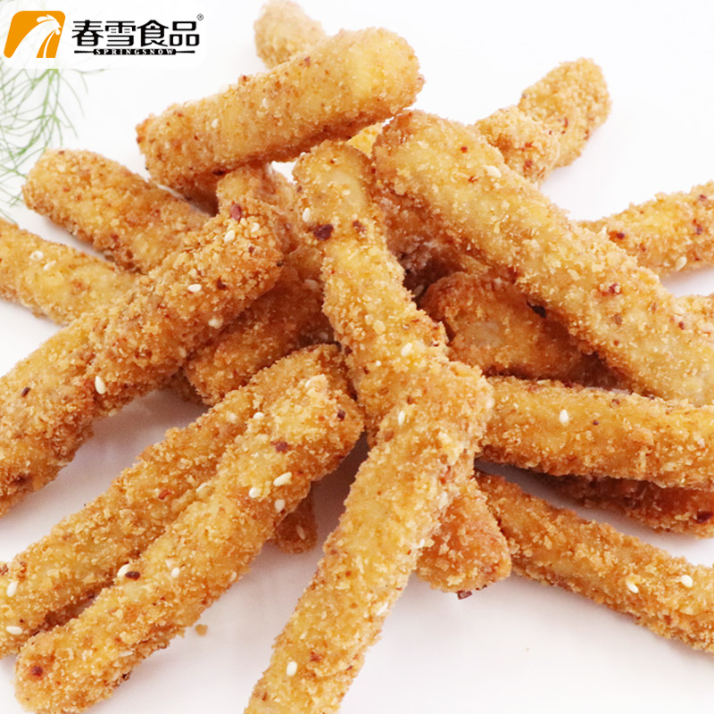 春雪鸡柳吮指棒棒鸡400g*2袋家庭装孜然味冷冻半成清真酥鸡柳800g 吮