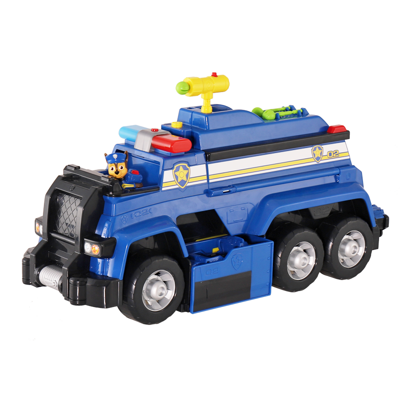 汪汪队立大功（PAW PATROL）狗狗巡逻车汪汪队玩具阿奇救援变形警车男孩大号儿童生日礼物 超大多功能終级警车