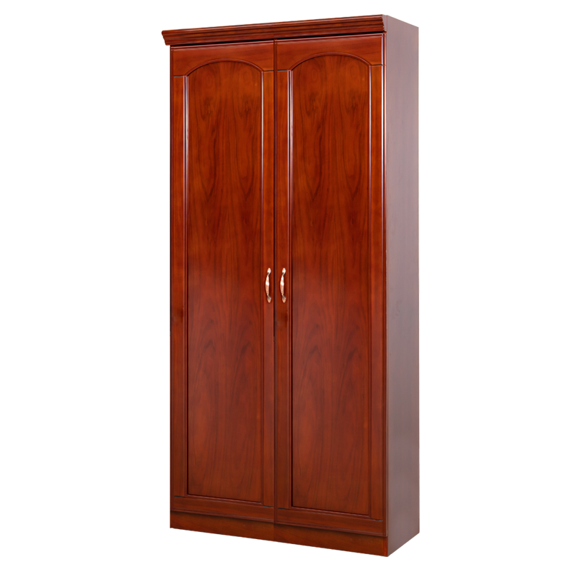 顺富美 2米高两门木质衣柜 简易拉门组装柜子 实木贴皮柜 公寓宿舍收纳储物柜新中式双门衣橱