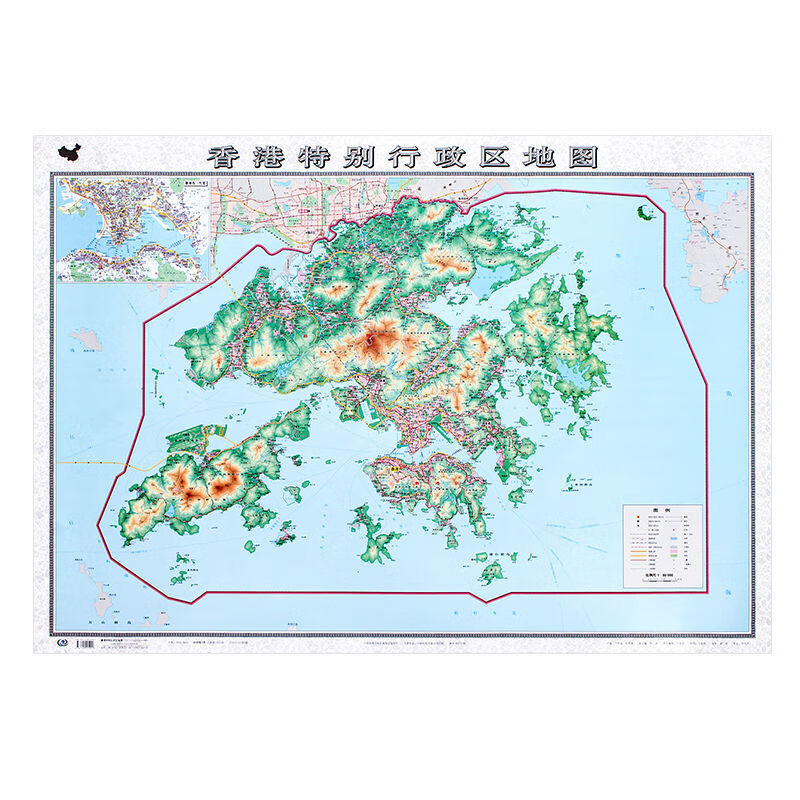 2022香港特别行政区挂图交通高速景点商务会议室挂画 【贴图】款