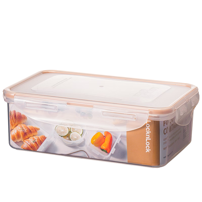 乐扣乐扣塑料饭盒微波炉上班族带饭餐盒水果盒密封便当盒保鲜盒冰箱收纳盒