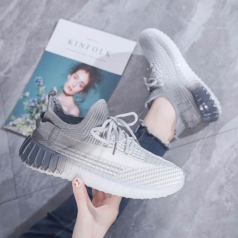 零度闽立发范思哲轻奢女鞋椰子鞋女2024夏新款轻便飞织网面拼色渐变