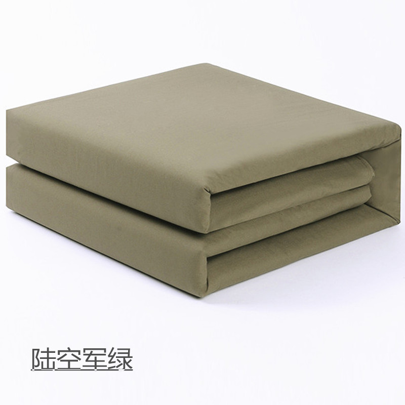 新品 豆腐块内务定型被子棉花帆布定型被 陆空军绿 【正榀棉】手工