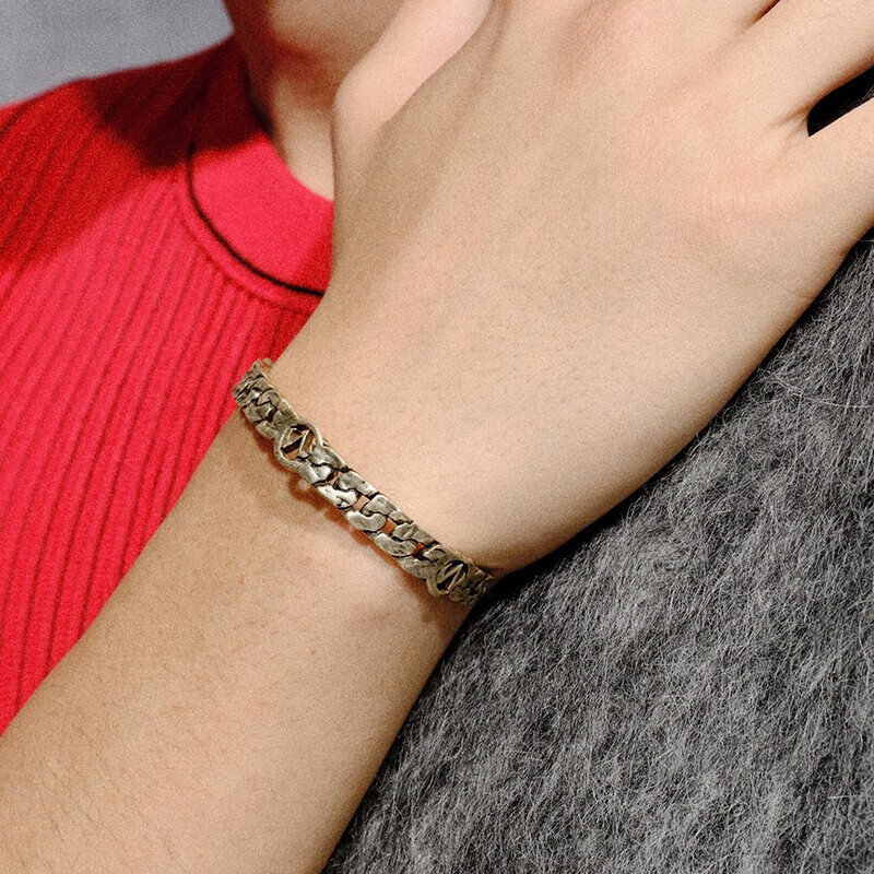 BABAMA古巴手链男士记号系列吸磁石小众饰品送男朋友生日礼物 记号手镯