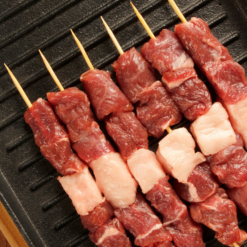 味巴哥德祥隆羊肉串家庭户外原味烧烤食材30串半成品内蒙古新鲜羔