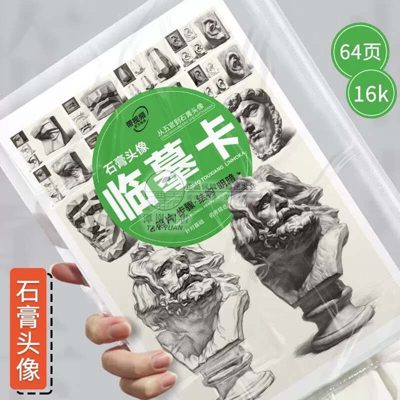 石膏头像对照临摹卡从五官到石膏头像202