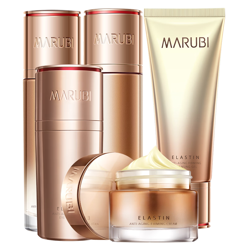 丸美凝时紧致抗皱保湿护肤品水乳套装礼盒补水保湿淡纹乳液生日礼物女 【紧致5件套】洁水乳+面霜+眼霜