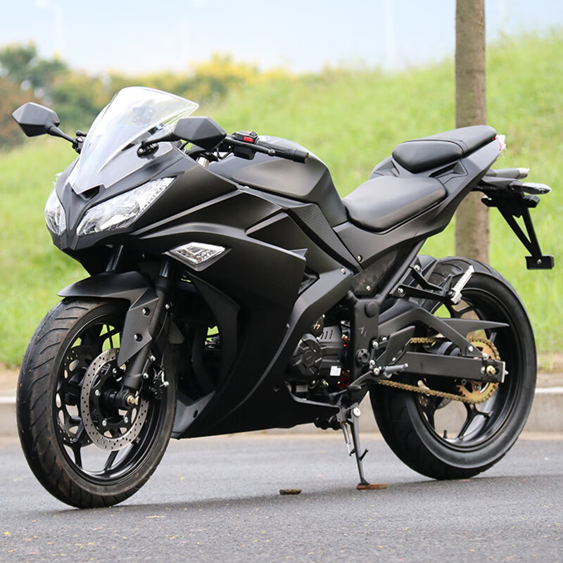 机车摩托车可上牌新小忍者摩托车国四电喷跑车双缸400公路赛 地平线重