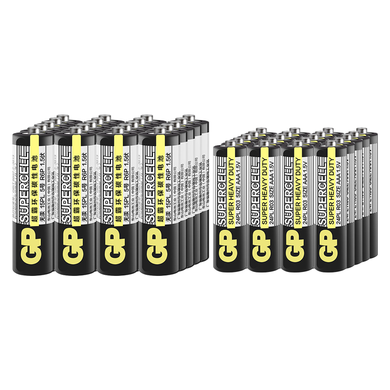 超霸（GP）5号/7号电池 【黑色】5号电池20节+7号电池20节 *1