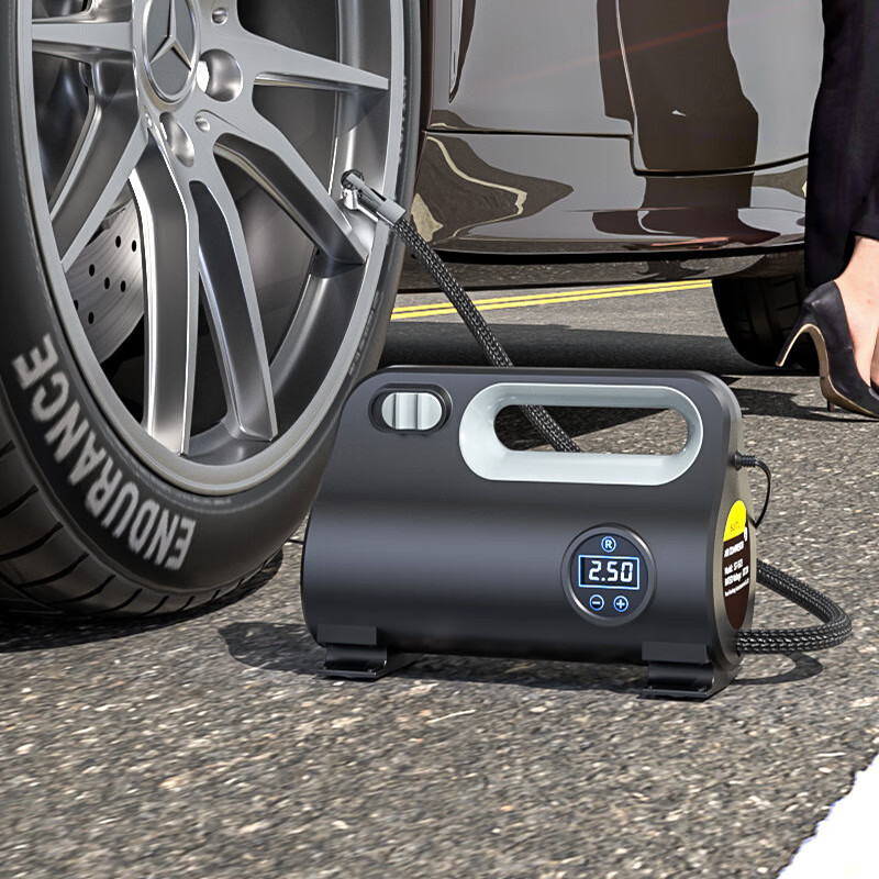 积象新款车载充气泵轮胎打气泵大功率打气机便携式数显智能打气筒