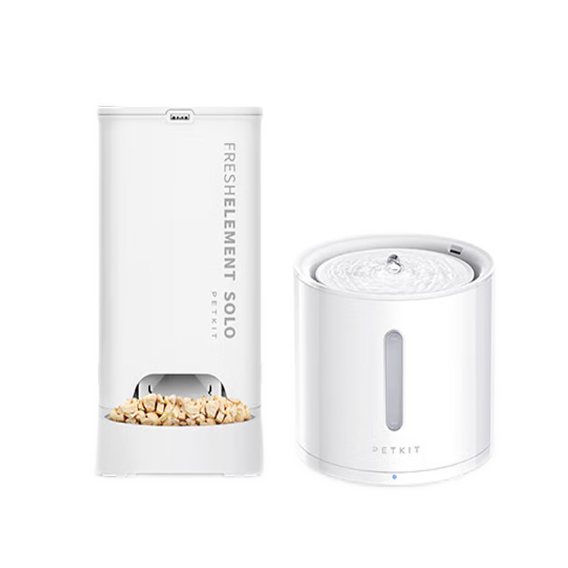 小佩寵物智能自動(dòng)喂食器貓咪飲水機 貓糧狗糧遠程控制自動(dòng)定時(shí)定量  SOLO喂食器+SOLO 2飲水機