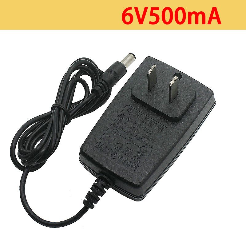 矮牵牛充电器6伏12v小孩玩具三轮摩托汽车通用圆孔电源适配器 6v500ma