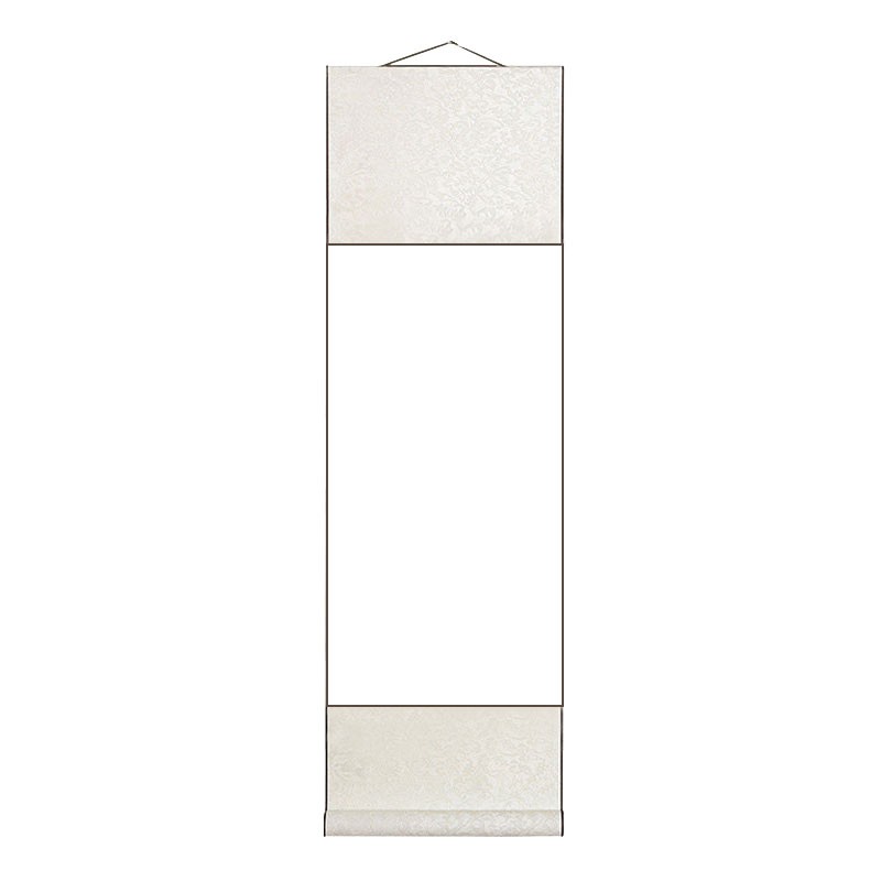 一海堂画轴空白卷轴挂轴高温全绫精装裱宣纸书法作品纸卷轴空白纸国画