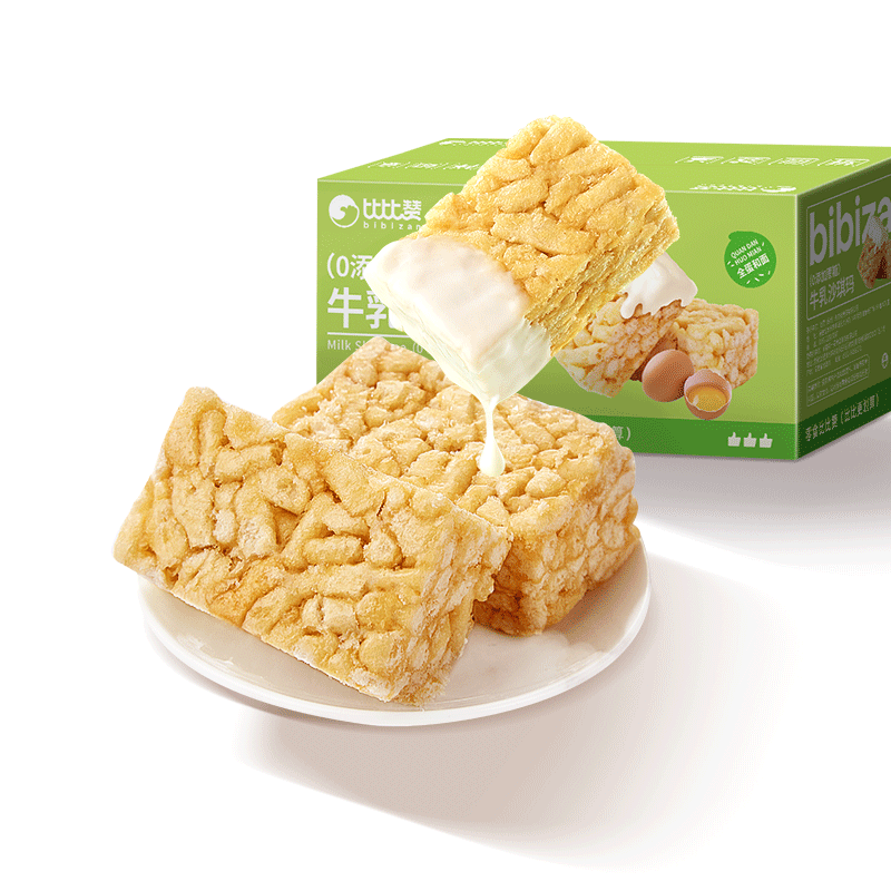比比赞（BIBIZAN）牛乳沙琪玛1000g整箱装 营养早餐面包饼干蛋糕点心休闲零食品