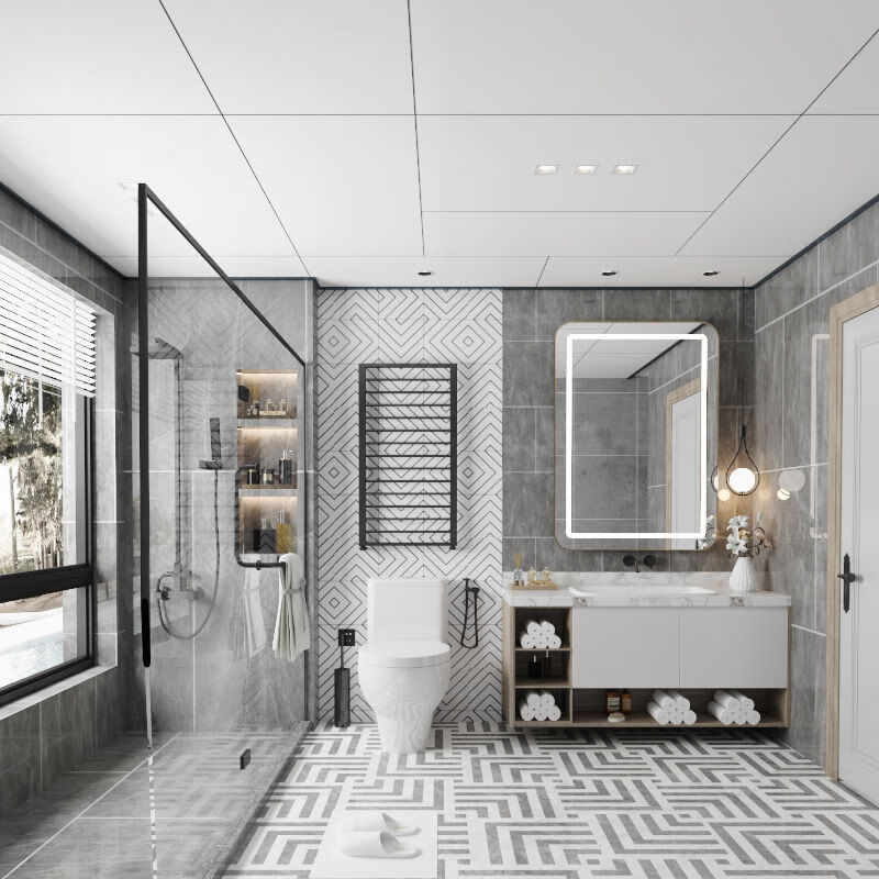 哩嗹啰嗹 升铝扣板吊顶全屋铝蜂窝大板客厅二顶厨房卫生间 厨卫3d设计