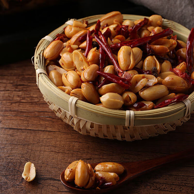 兴盛德开封兴盛德麻辣花生米325g河南特产网红小吃下酒菜 麻辣2桶