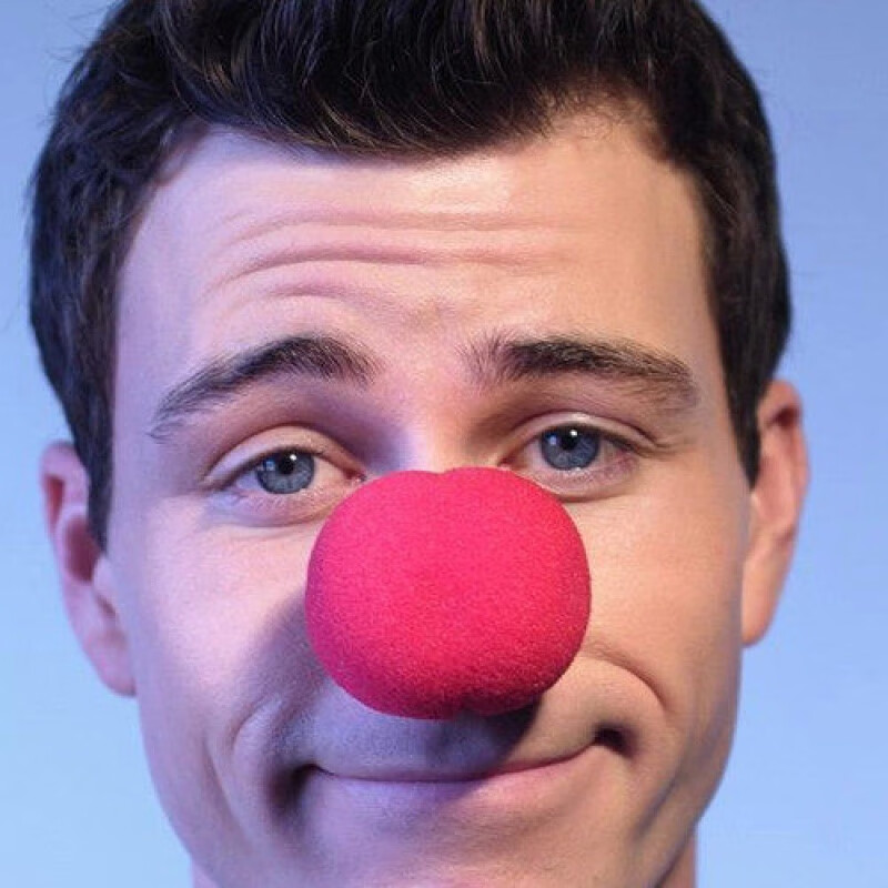 绿野客cosplay万圣节道具小丑配饰配件搞笑大鼻头红色鼻子小丑鼻子