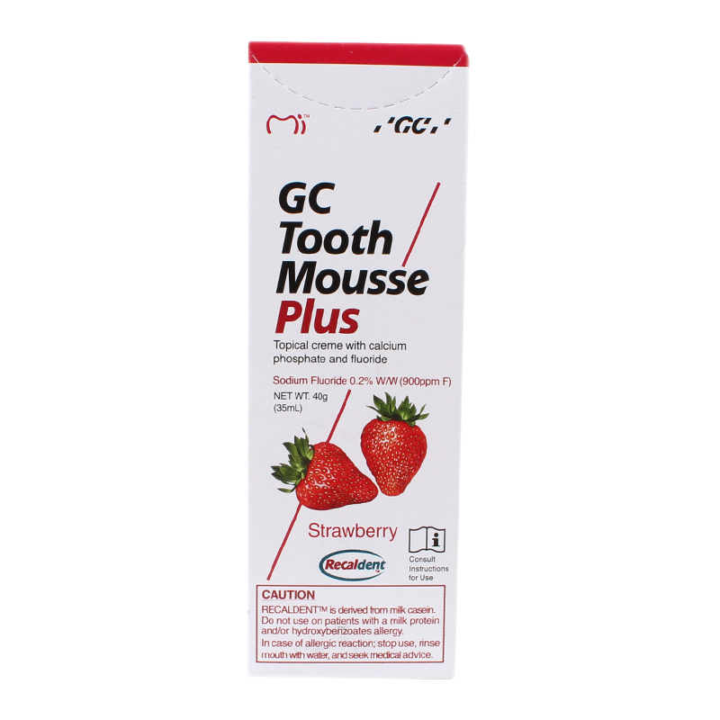 日本GC护牙素进口含氟加强型正畸白斑脱矿防蛀牙plus gc儿童 含氟草莓40g