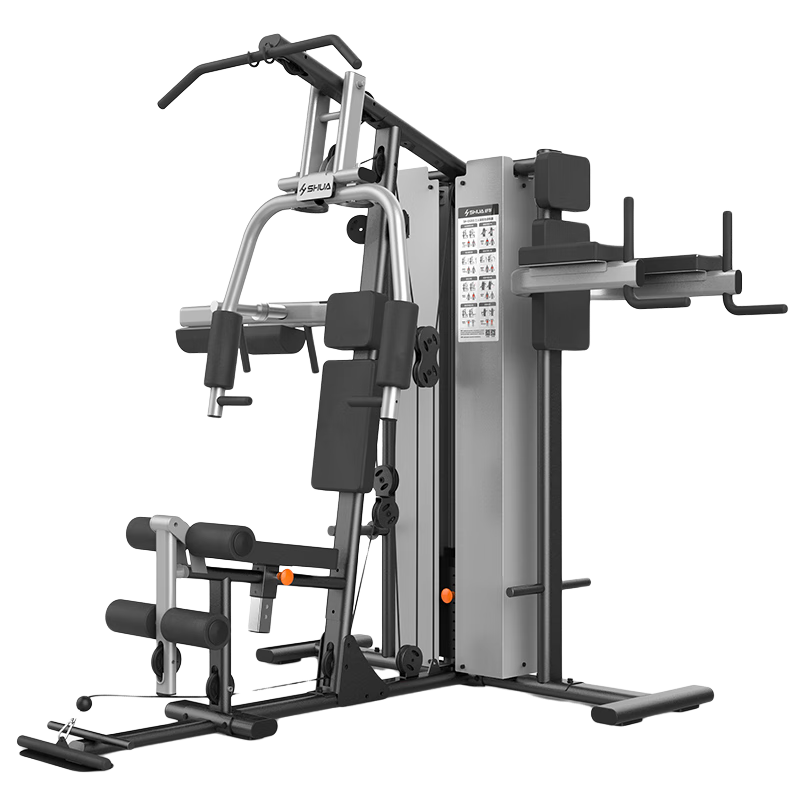 舒華（SHUA）SH-G5203綜合訓練器多功能三人力量站【配套5-10kg杠鈴片】