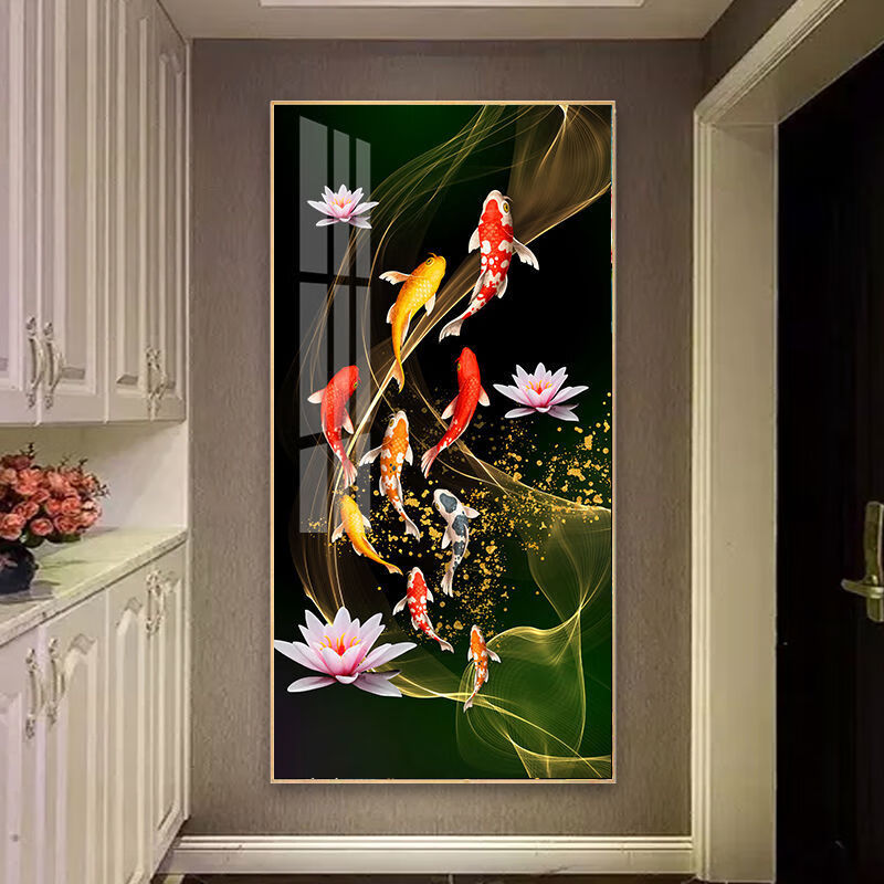 入户玄关装饰画现代简约走廊过道尽头墙壁画风水北欧抽象挂画 风水
