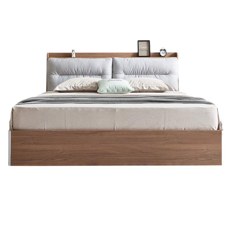 天坛家具 床 现代简约双人床储物板式床 婚床主卧家具套装组合家具 高箱床(不含床垫) 约1500*2000mm