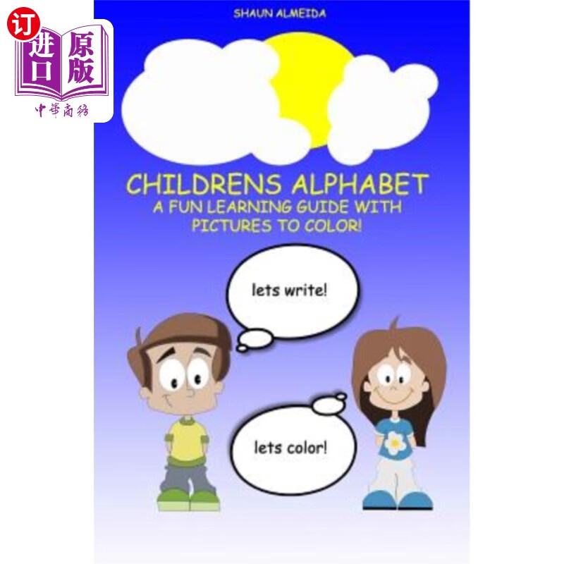 海外直订childrens alphabet & coloring book: a fun learning guide