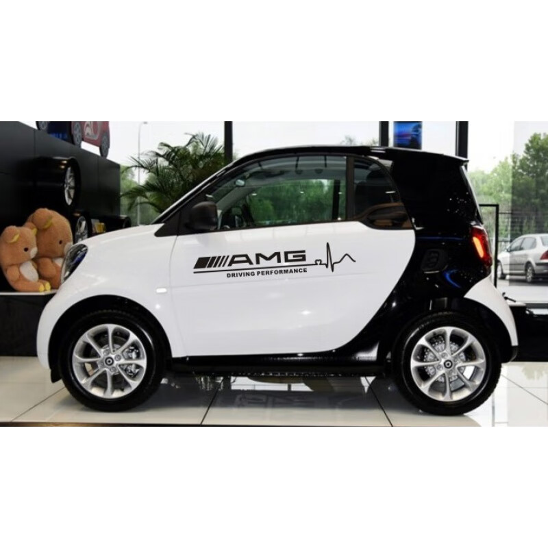 新款奔驰smart个性拉花 知豆改装车贴 众泰e200汽车贴纸amg车身贴