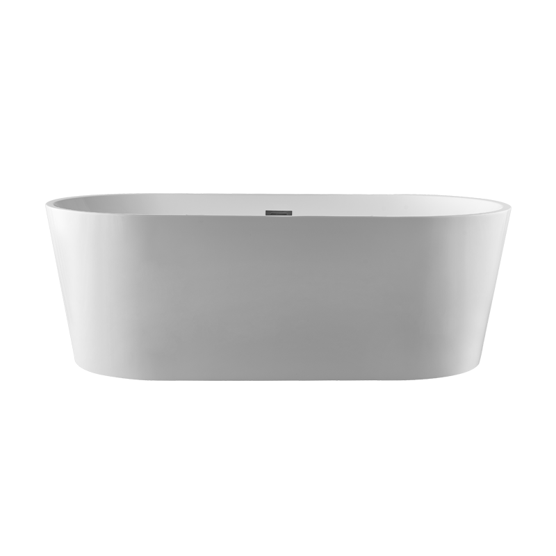 雅妮莎（NYMPHY）亚克力浴缸独立式椭圆窄边小户型浴桶陶瓷白1.2~1.7米 浴缸1200*700*580mm