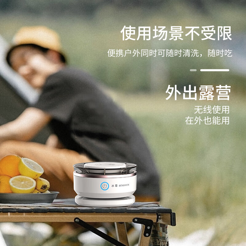 冰尊（BENSHION）果蔬清洗机家用无线旋转洗菜机除菌99%全自动食材净化机解毒机消毒机净化器 机器标配