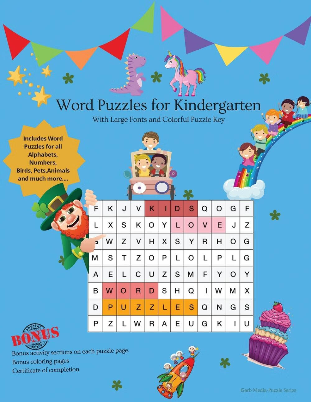 【预售 按需印刷】word puzzles for kindergarten