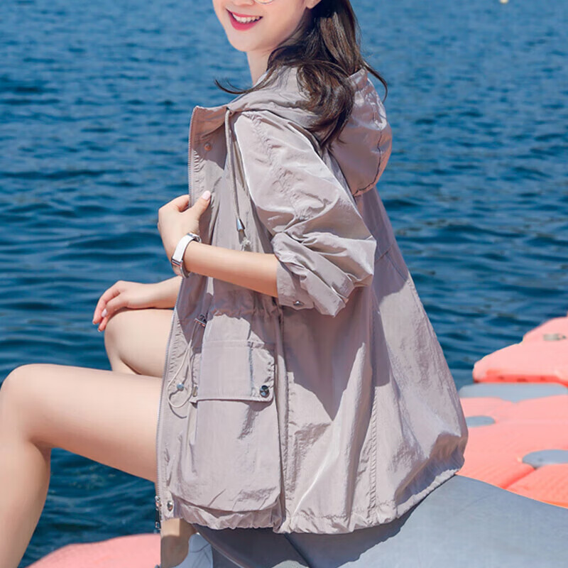 轶恬衣女士服2023夏季宽松开衫外套女式衣服女装 灰 m建议85-100斤